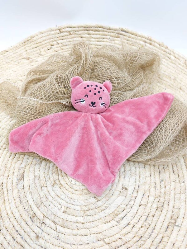 Knuffeldoekje roze poes