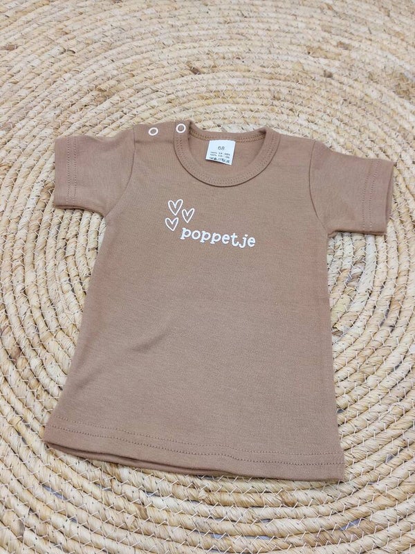 T shirt bruin 68 poppetje