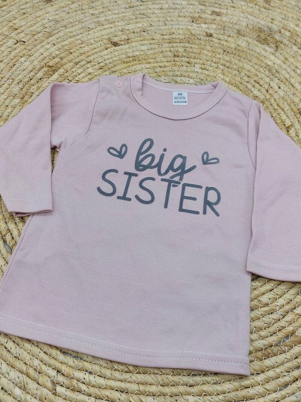 T shirt roze 86 Big sister
