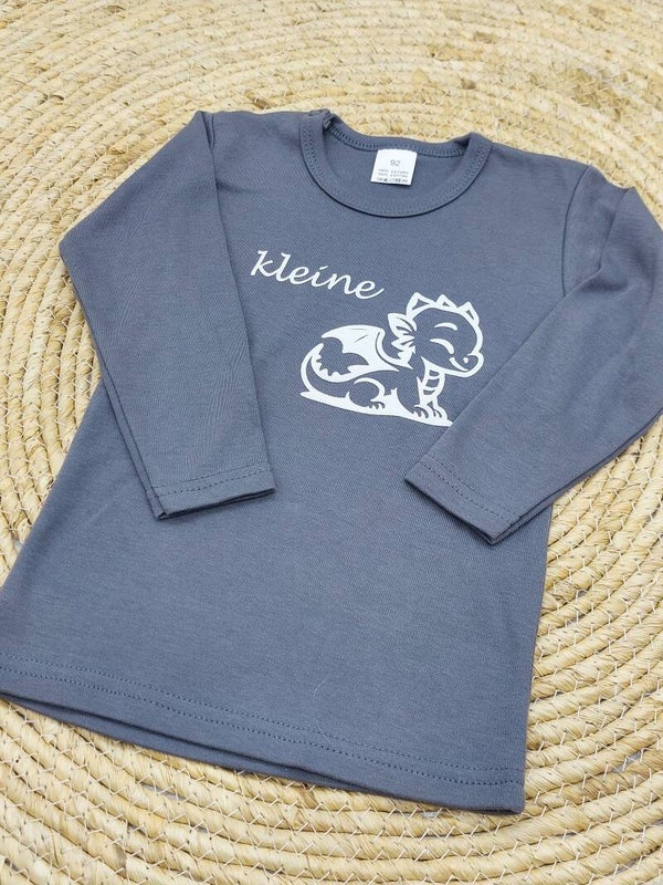 T shirt blauw 92 kleine draak