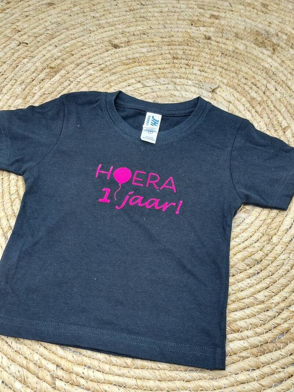 T shirt zwart 1 jaar