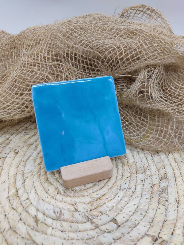 Blanco tegel blauw