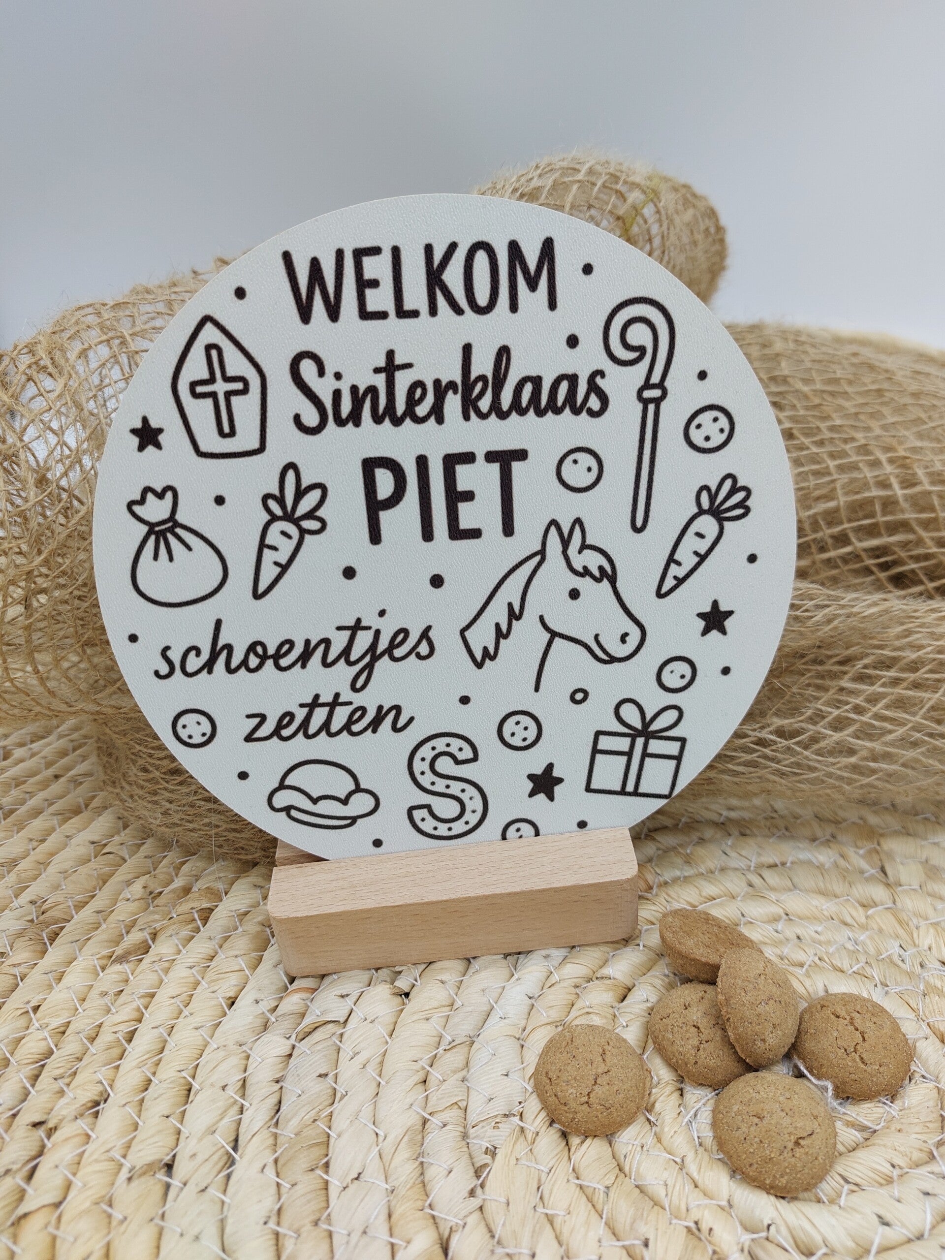 Welkom sinterklaas decoratiebordje