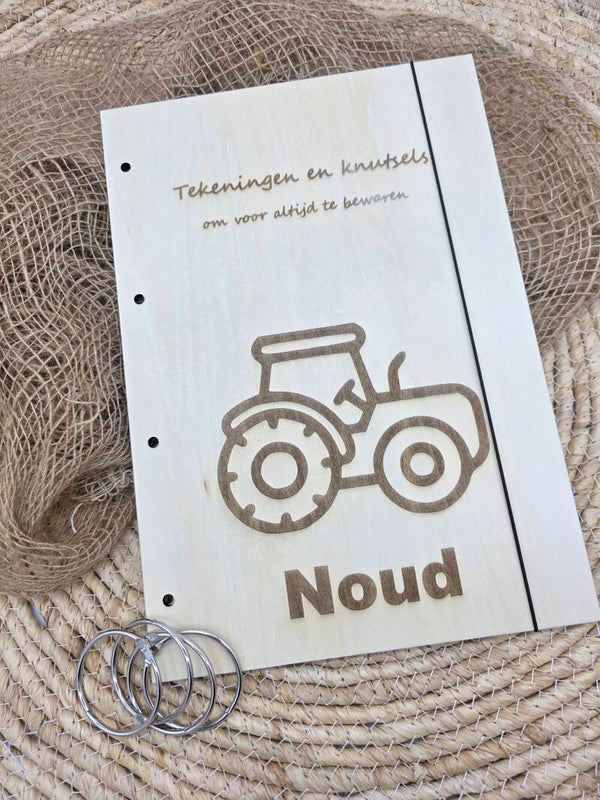 Bewaarbundel A4 - tekeningen en knutsels, om voor altijd te bewaren - tractor