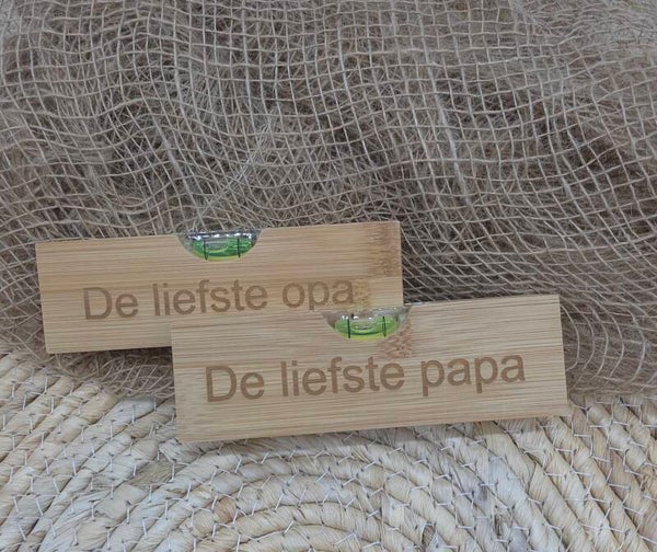 Opener + waterpas 'De liefste papa!'