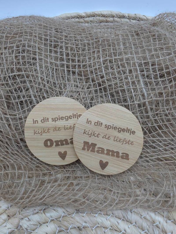 Handspiegel In dit spiegeltje kijkt de liefste mama