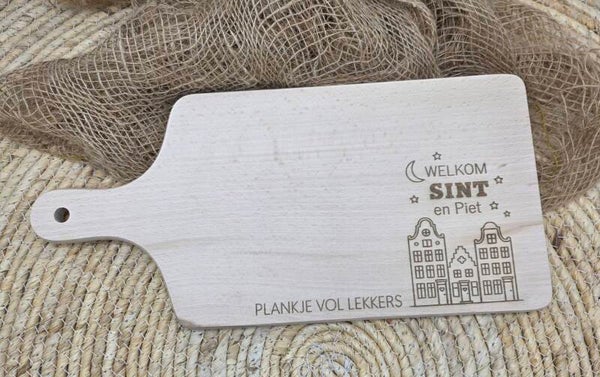 borrelplanken Sinterklaas huisjes plankje vol lekkers