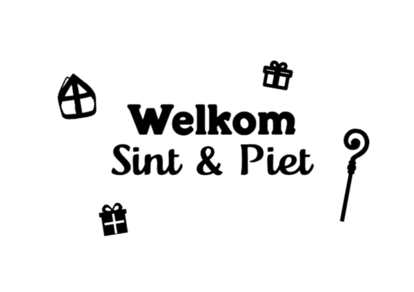 Raamsticker welkom Sint & Piet