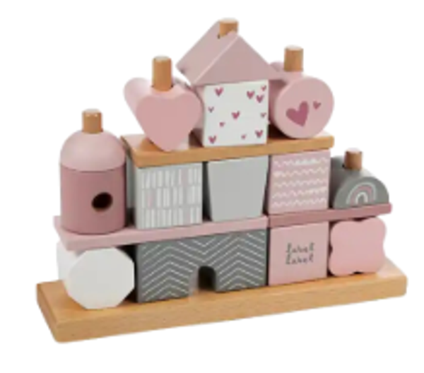 Blokkenhuis roze