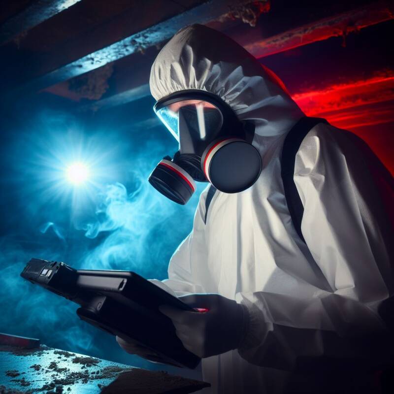 Bij controles waar de asbestdeskundige gevaarlijke asbestoepassingen verwacht, dient hij de nodige persoonlijke beschermingsmiddelen te gebruiken.