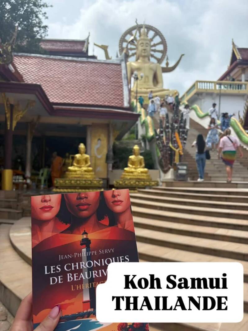 Le roman Les Chroniques de Beaurivage de Jean-Philippe Servy lu à l'étranger : Floride (USA), Porto (Portugal), Séville et Madrid (Espagne), Guadeloupe, Marrakech (Maroc), Koh Samui (Thaïlande) et Abu Dhabi (Émirats arabes unis).