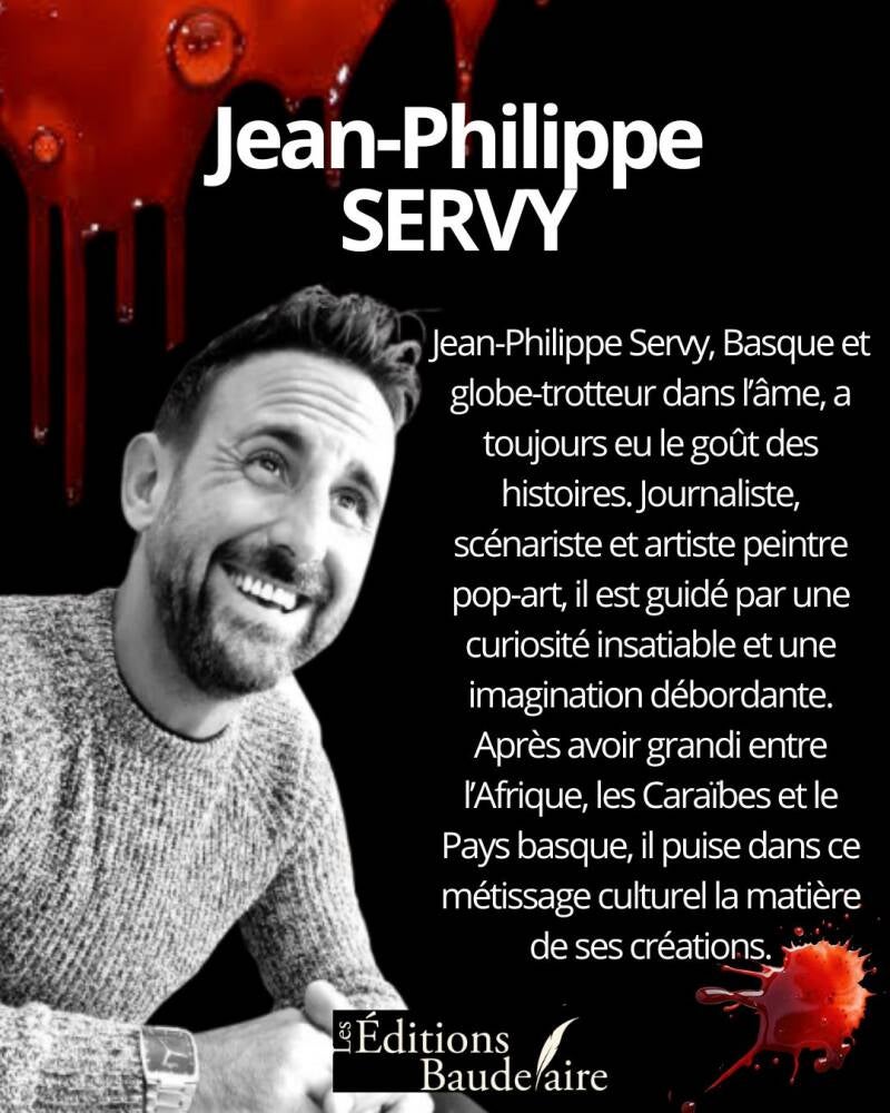 Jean-Philippe Servy, auteur du roman et thriller psychologique incontournable de l'été Les Chroniques de Beaurivage. Portrait du romancier français et artiste Pop Art à lire à la plage ou à la piscine.