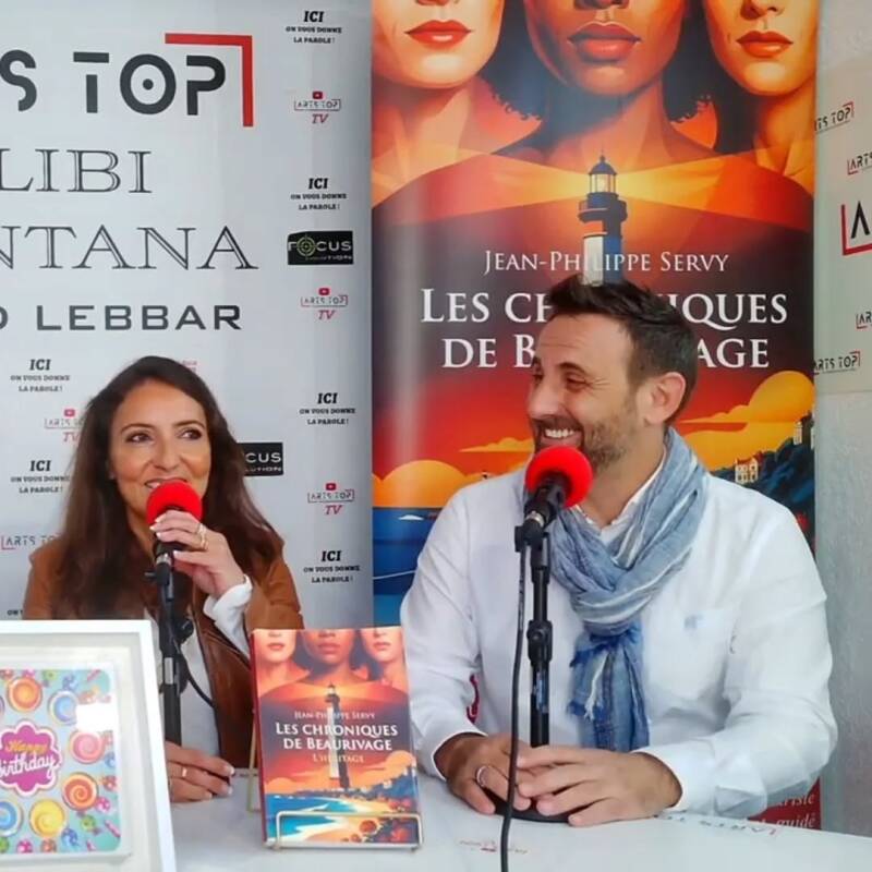 L'auteur et artiste Jean-Philippe Servy invité de Sabine Matarasso dans l'émission Artistiquement Vôtre sur ArtsTop TV pour son livre Les Chroniques de Beaurivage.
