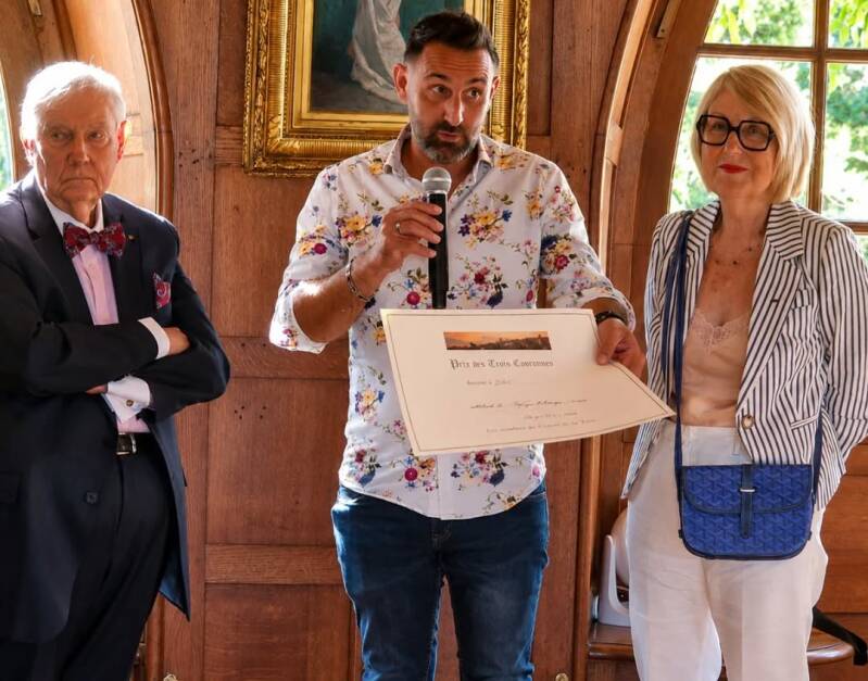 Remise du Prix Littéraire des Trois Couronnes 2026 à Jean-Philippe Servy pour Les Chroniques de Beaurivage.