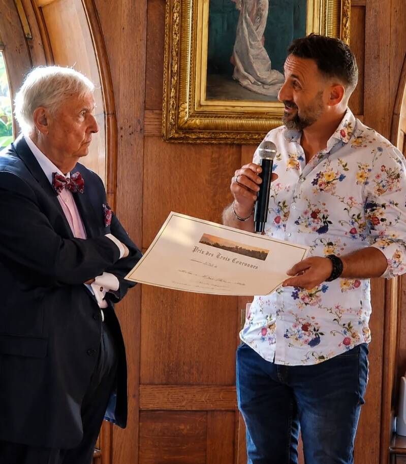 Remise du Prix Littéraire des Trois Couronnes 2026 à Jean-Philippe Servy pour Les Chroniques de Beaurivage.