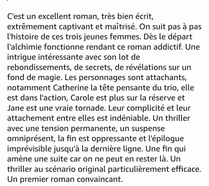 Captures d'écran d'avis clients Amazon 5 étoiles pour Les Chroniques de Beaurivage : L'Héritage de Jean-Philippe Servy. Roman français lauréat du Prix Littéraire des Trois Couronnes 2026, mêlant suspense, mystère familial et légendes basques. Témoignages 
