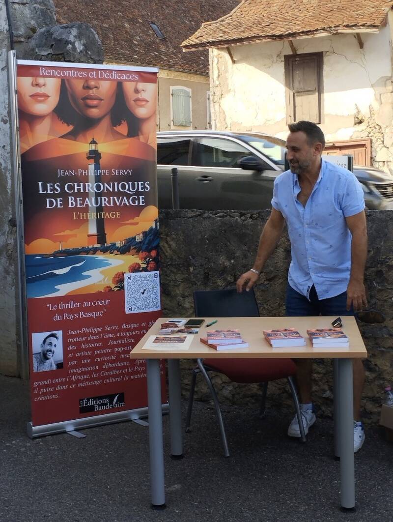 Jean-Philippe Servy en rencontre-dédicace à Baigts-de-Béarn pour Les Chroniques de Beaurivage