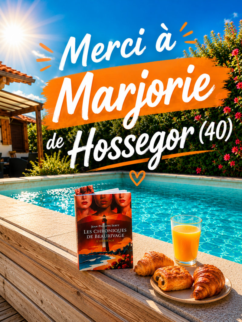 Les Chroniques de Beaurivage à Hossegor (40), lecture d'été au bord de la piscine sous le soleil des Landes.