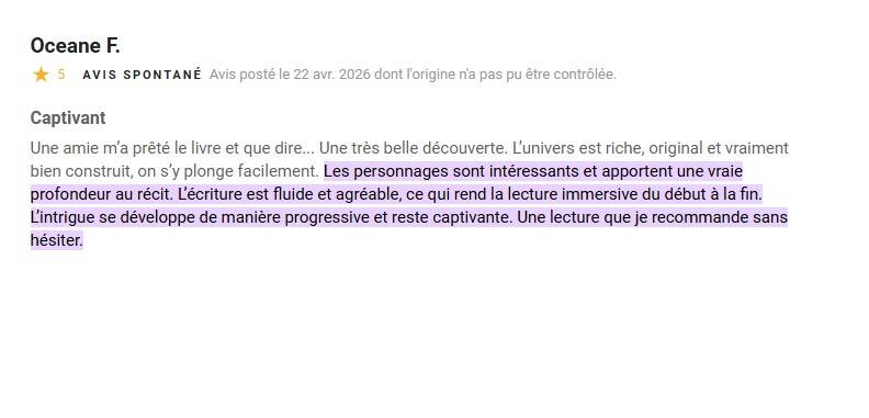 Avis de lecteurs, chroniques littéraires et critiques positives sur Simplement Pro, Babelio, Fnac, Amazon et Cultura pour le thriller Les Chroniques de Beaurivage de Jean-Philippe Servy.