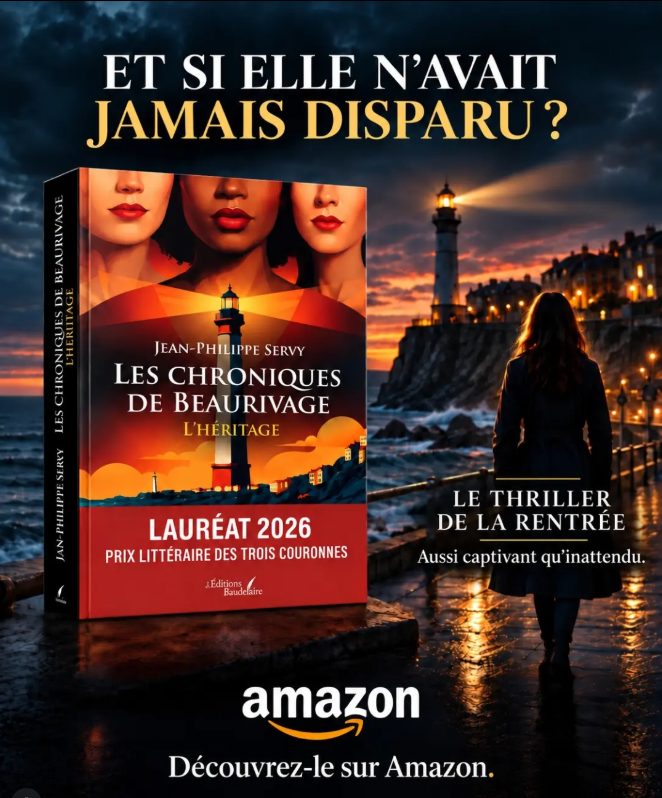 visuel Amazon / phare / “Et si elle n’avait jamais disparu ?” : Les Chroniques de Beaurivage de Jean-Philippe Servy, thriller psychologique primé disponible sur Amazon