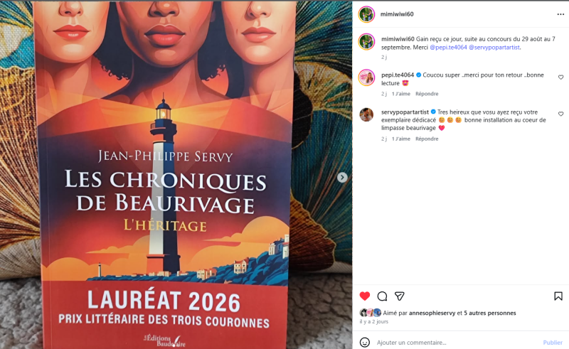 Mimi, gagnante du concours Les Chroniques de Beaurivage avec Pépite 40/64