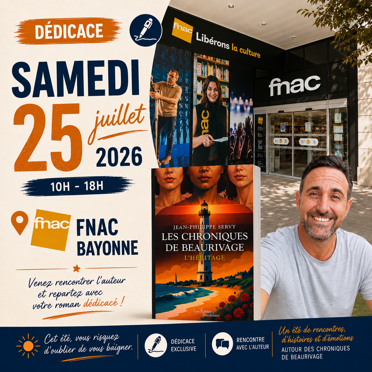 Rencontre et dédicace de Jean-Philippe Servy à la Fnac Bayonne.