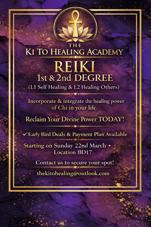 Reiki Masterclass 1st & 2nd Degree (L1 & L2)