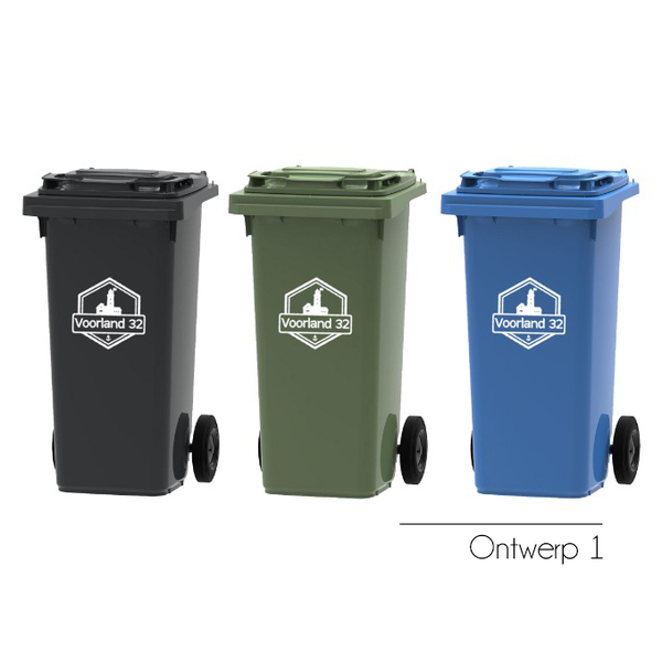4x Containersticker met adres