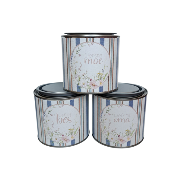 Snoepblik 'Liefste moe/bes/oma' (leeg)