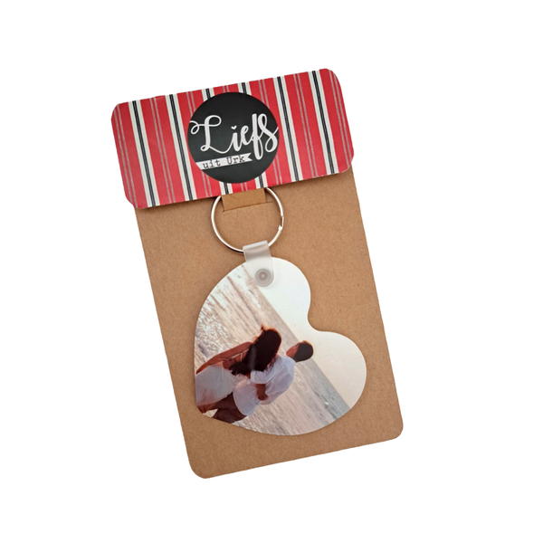 Hartvormige sleutelhanger met foto