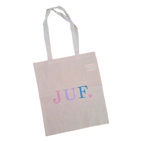Katoenen tas 'Juf'