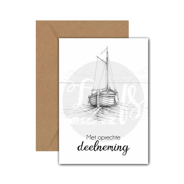 Wenskaart 'Met oprechte deelneming' (1)