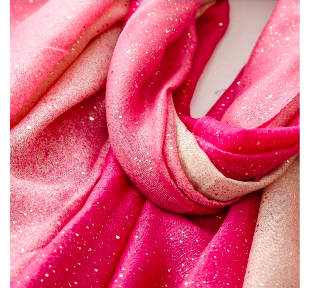 Viscose Polyester Scarf with Shimmer Accents (Coming Soon)