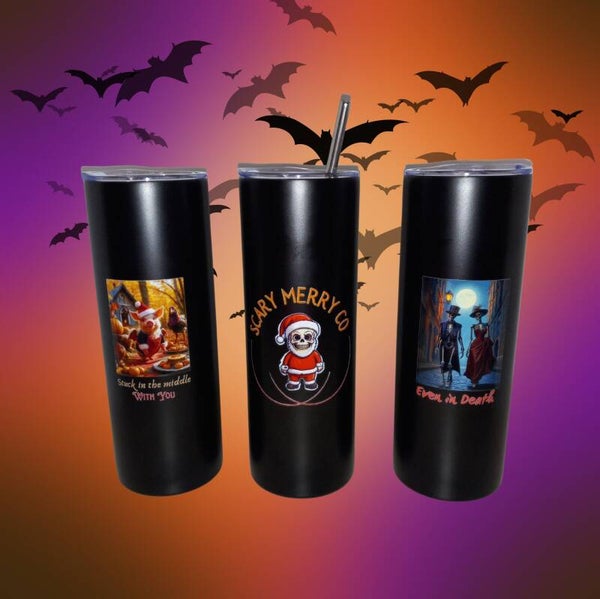 20oz Black Stainless Steel Tumbler Stuck in the Middle