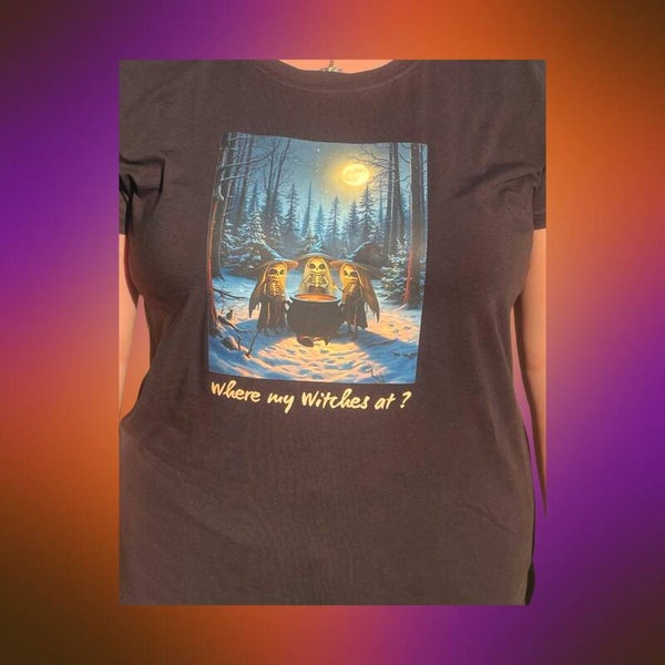 Woman's Slim Fit T-Shirt Skeletons Beach Walk