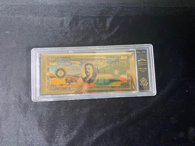 24K Gold $50 United States Mint Note – Graded Prestige Edition