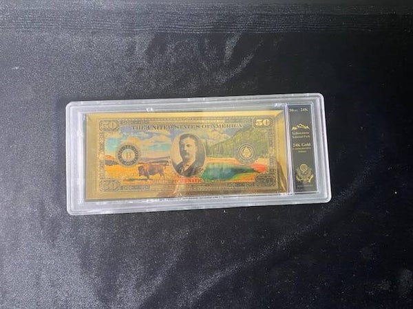 24K Gold $50 United States Mint Note – Graded Prestige Edition
