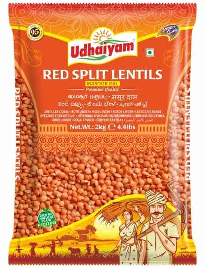 Udhaiyam Red Lentils 2KG