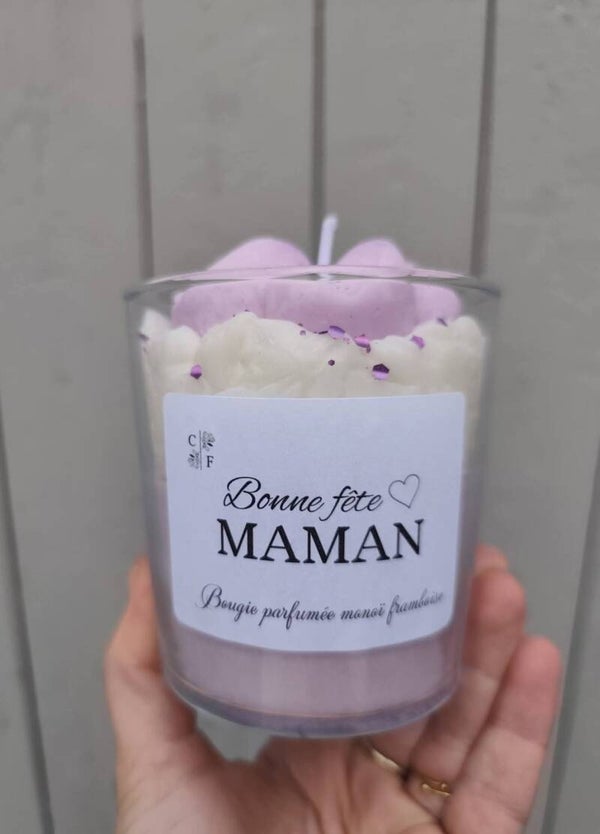Bougie monoï framboise