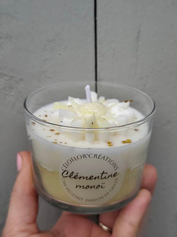 Bougie clémentine monoï