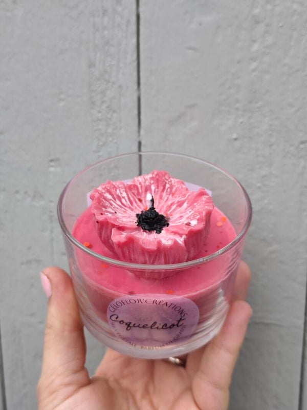 Bougie coquelicot
