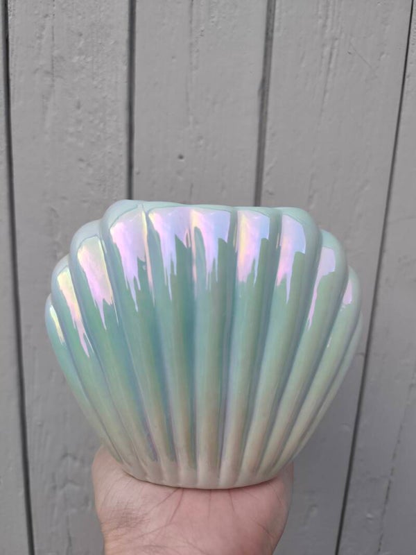 Brûleur-parfum coquillage irisé coloré