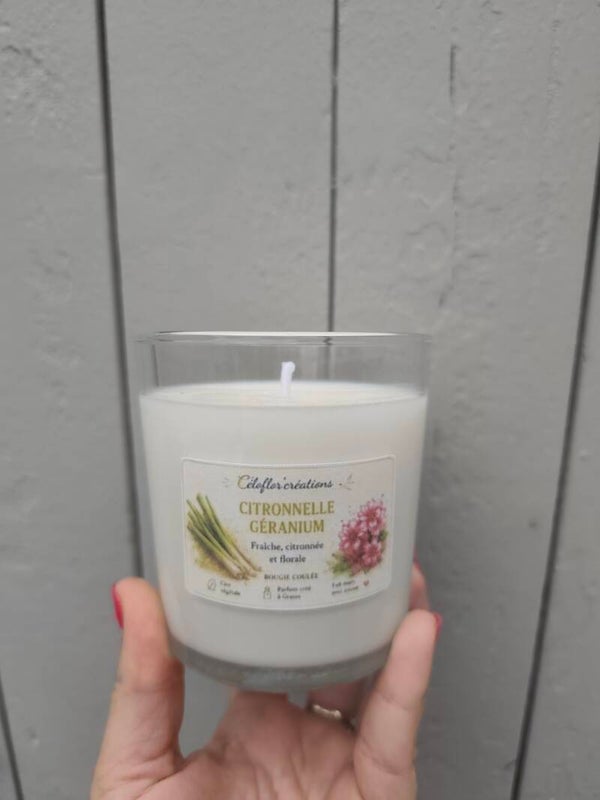 Bougie citronnelle géranium