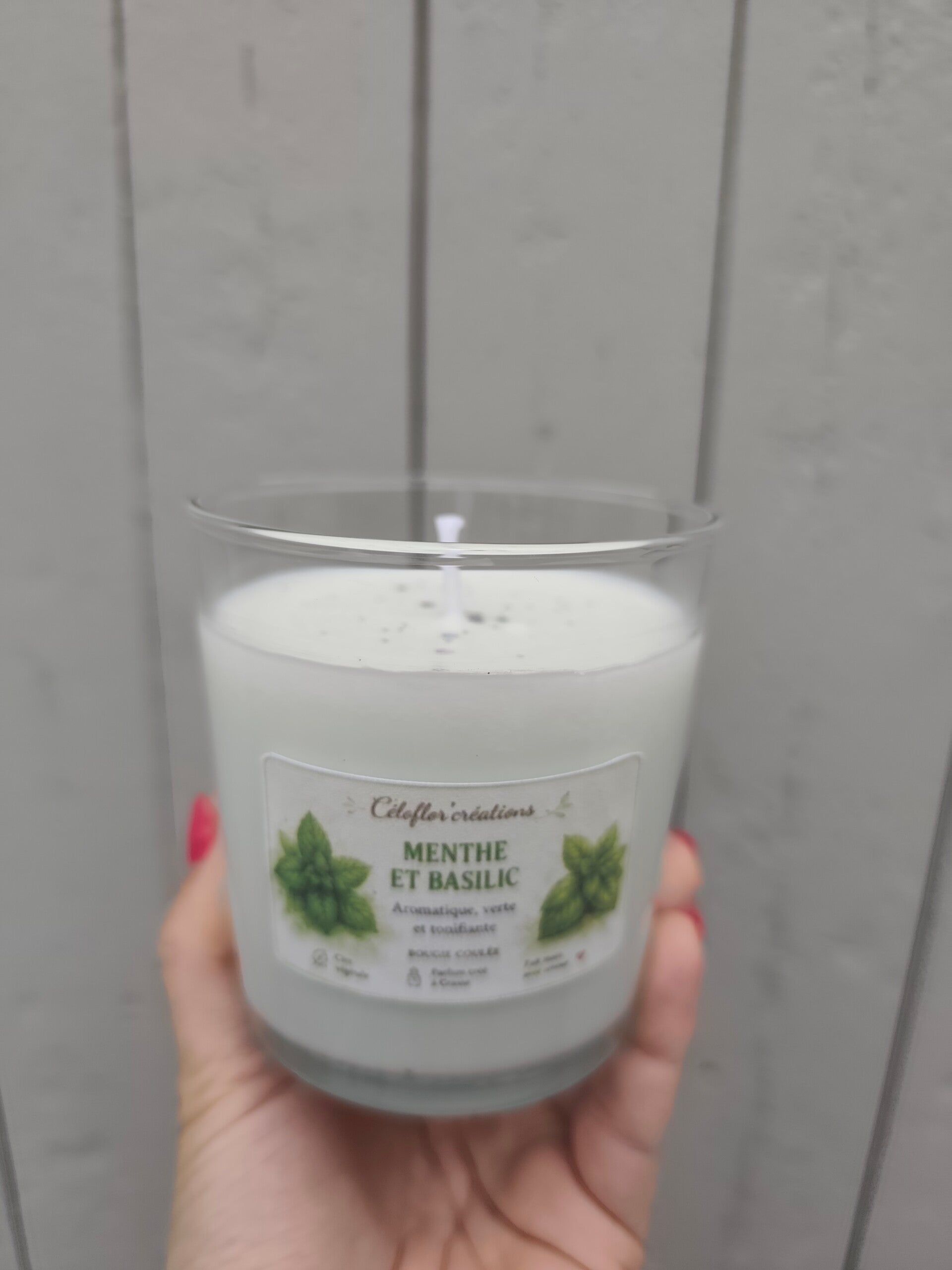 Bougie menthe basilic