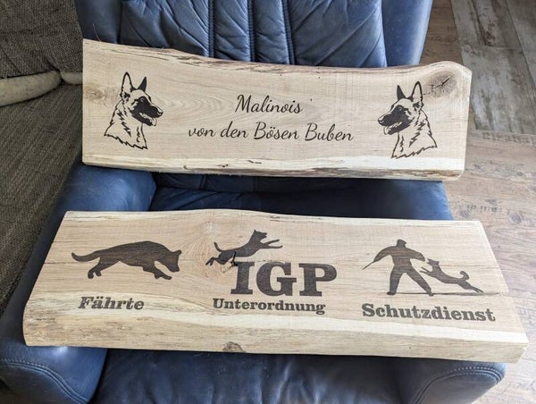 Graviertes Holzbrett