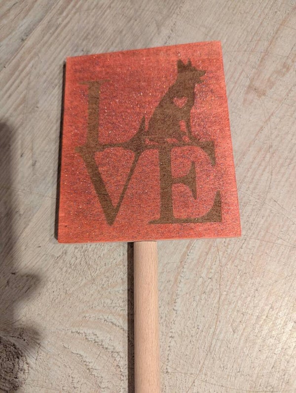 Fährtenschild pink glitzer