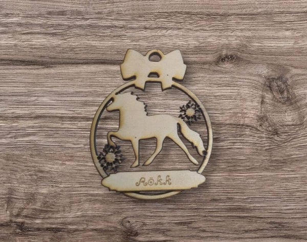 Christbaum Anhänger mit Wunschmotiv und Name