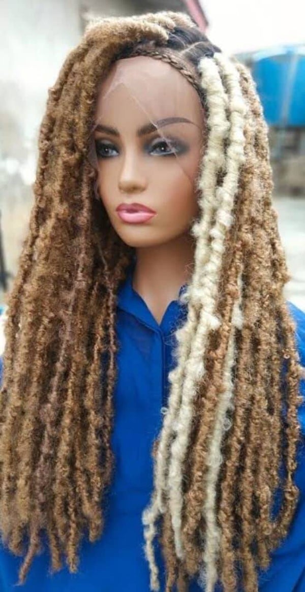 Full lace gold colour locs