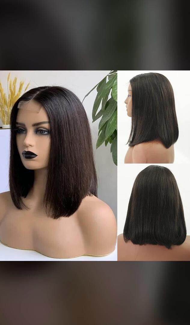 Bob wig 100%human hair 2by6 Kim K closure