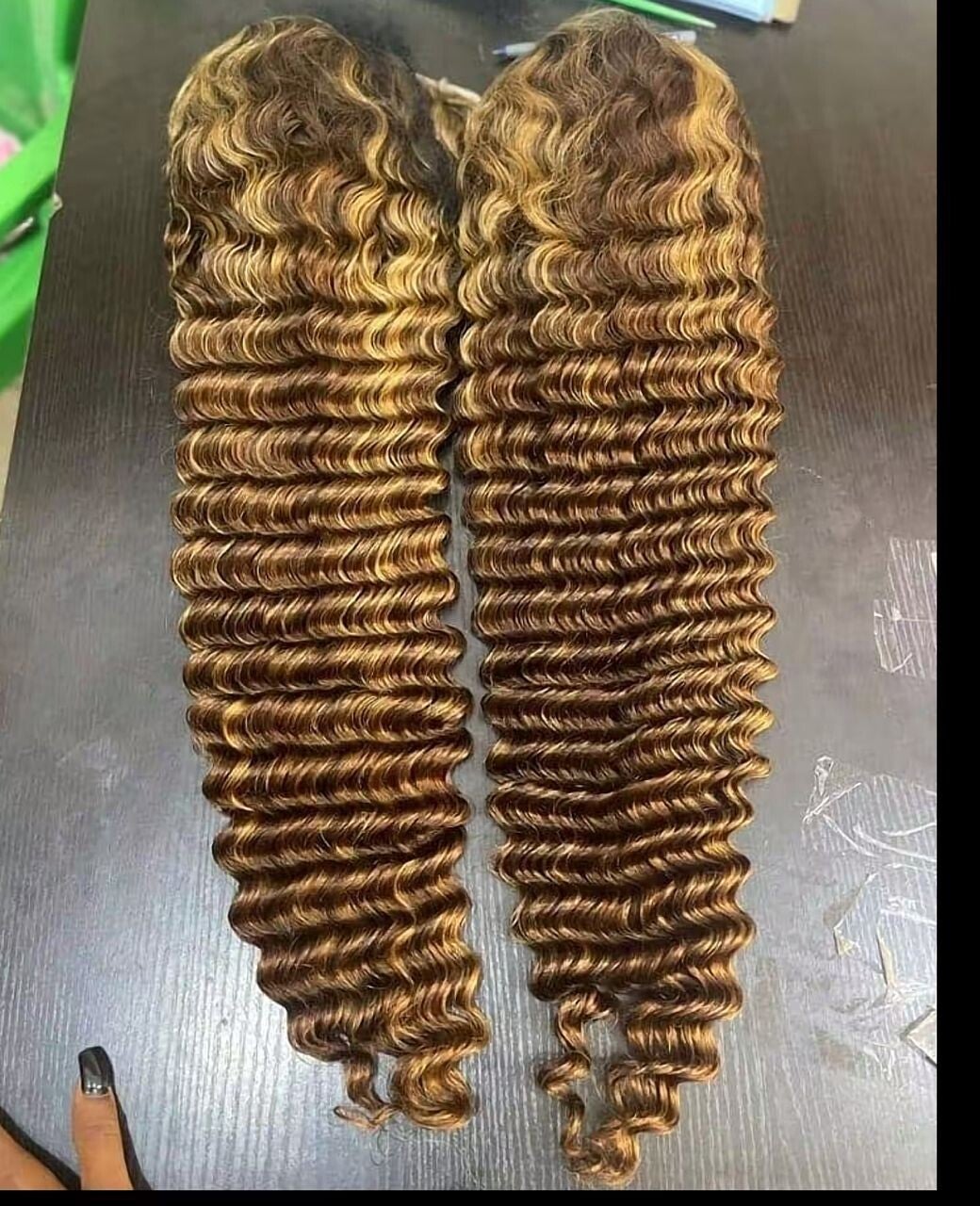13by4 full frontal deep waves. 100% human hair